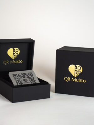 QR Code plaque in a gift box